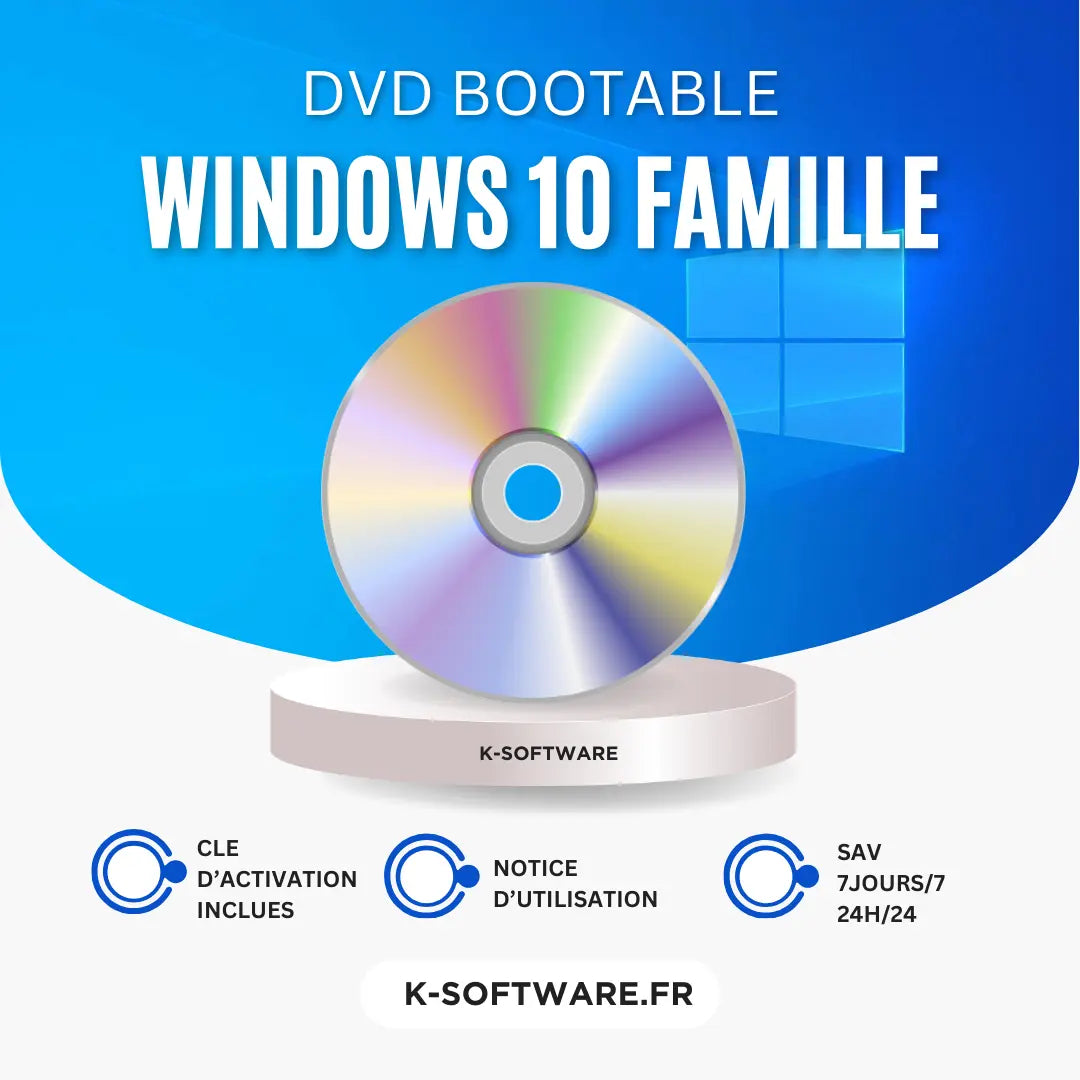 DVD Windows 10 Famille
