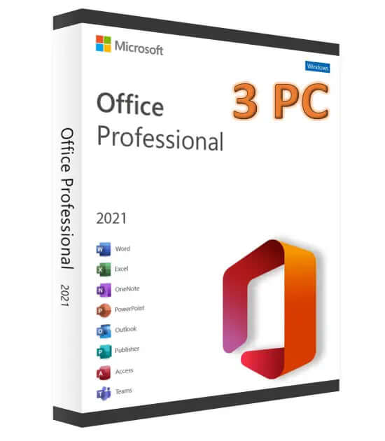Office 2021 Professionnel Plus - Clé 3 PC
